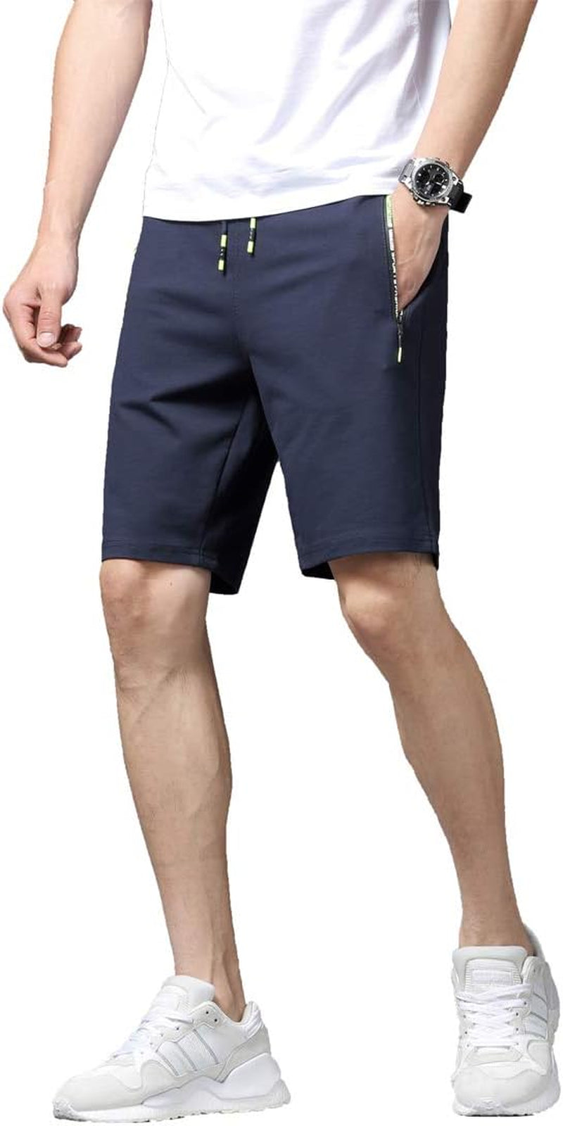 Mens Athletic Shorts with Zip Pockets